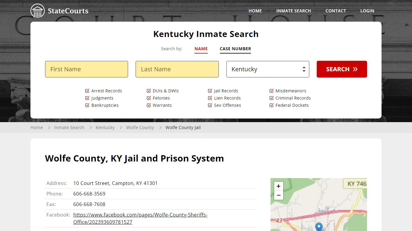 Wolfe County Jail Inmate Records Search, Kentucky - StateCourts